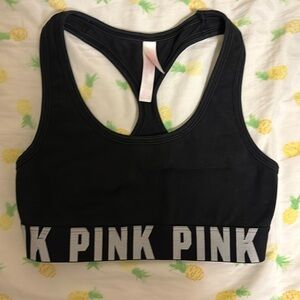 Pink sports bra